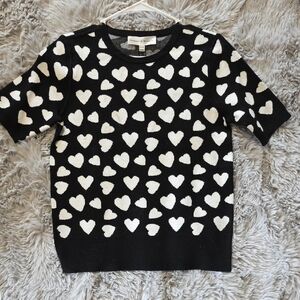 Chelsea & Theodore Black and White Heart Top